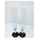 DUCHIN STERLING & CRYSTAL FLOWER BUD VASES