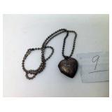 925 STERLING LOCKET W/CHAIN  13.1 DWT