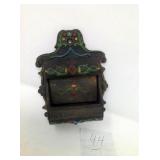 WILTON CAST IRON MATCH SAFE (WALL MOUNT)