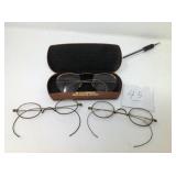 OLD GOLD FILLED WIRE RIM GLASSES