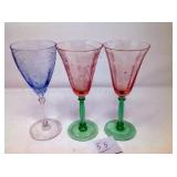 DEPRESSION GLASS STEMWARE