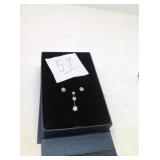 STERLING STUD EARRINGS & NECKLACE