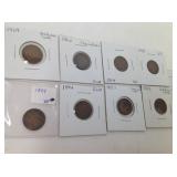 8) INDIAN HEAD PENNIES