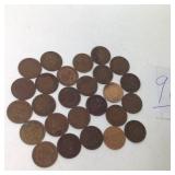 26) INDIAN HEAD PENNIES