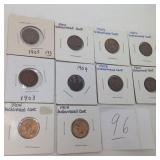 10) INDIAN HEAD PENNIES