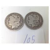 2) MORGAN SILVER DOLLARS
