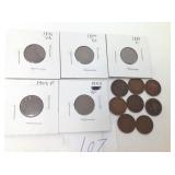 13-INDIAN CENTS  1880-1906
