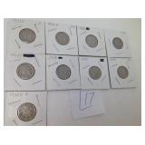 9 BUFFALO NICKLES 1920-1936D