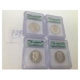 4 CERTIFIED PROOF KENNEDY HALFS-1974S, 1979S &