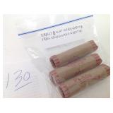 2 ROLLS 1950 TO 1958 WHEAT 1 CENT,