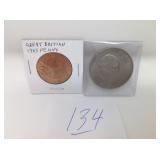 1965 BRITISH PENNY-1965 CHURCHILL 5 SCHILLING COIN