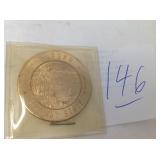 1959 GOLD PLATED ALASKA COMMEMORATIVE COIN