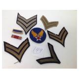 WORLD WAR II PINS & ARMY STRIPES