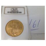 1924 MS 62 TWENTY DOLLAR GOLD PC
