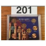 10 DECADES OF LINCOLN PENNIES