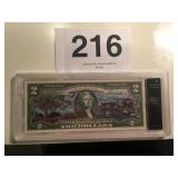 $2...AUTHENTICATED UNC. CONNECTICUT STATEHOOD NOTE