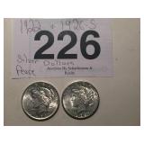 SILVER PEACE DOLLARS....1922 - 1926-S