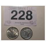 SILVER PEACE DOLLARS....1922 - 1922-S