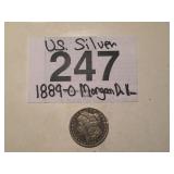 SILVER U.S. MORGAN DOLLAR...1889-O