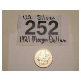 U.S. SILVER MORGAN DOLLAR.....1921