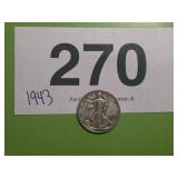1943 WALKING LIBERTY HALF DOLLARS