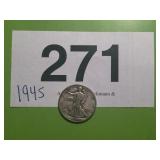 1945 WALKING LIBERTY HALF DOLLARS