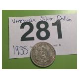 VENEZUELA SILVER DOLLAR.....1935