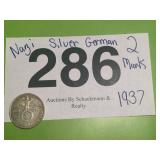NAZI SILVER GERMAN 2 MARKS.....1937