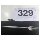 FANG PICKLE FORK VINTAGE STERLING SILVER