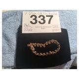 7" STERLING SILVER/GOLD TWO TONE BRACELET..23.5GR
