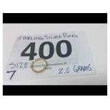 STERLING SILVER RING SIZE 7  2.0 GRAMS