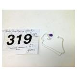 14" STERLING SILVER NECKLACE W/ANCHOR &