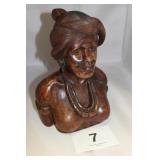CARVED AFRICAN FIGURE 12 X 9
