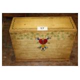 PAINTED ART BOX, SOME SUPPLIES