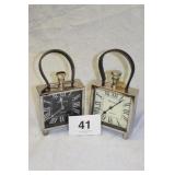2 DESIGNER CLOCKS 6 X 12