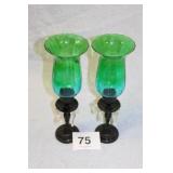 GLASS & METAL CANDLE HOLDERS...15"