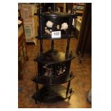 ORIENTAL CABINET ENGRAVED W /JADE?...58"