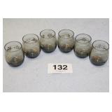 6 GLASSES GOLD TRIM CAR PARTS