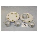 4 SETS ROYAL GEOFFREY DESERT PLATES & CUPS