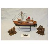 SHIP & SHIP BOOKENDS