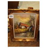 FRAMED OIL PAINTING  27X31