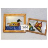 2 STAINED GLASS....10X7, 10X12