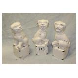 3 FOO DOGS....15X7