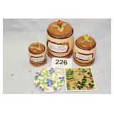 CANISTER SET & 2 HOT PLATES