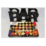 WINE PLATTER 12 X 16 , BAR WINE HOLDER 19 X 8