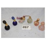 6 OLD PERFUME BOTTLES