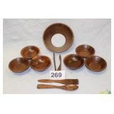 WOOD SALAD BOWLS & UTENSILS