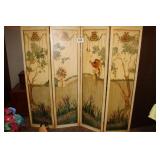 PAINTED ROOM DIVIDER, 4 PANELS