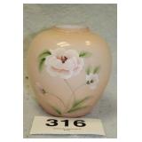 VASE STAMPED FENTON, SIGNED A RUSSE