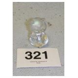 BEAR STAMPED FENTON, SIGNED CL HALL